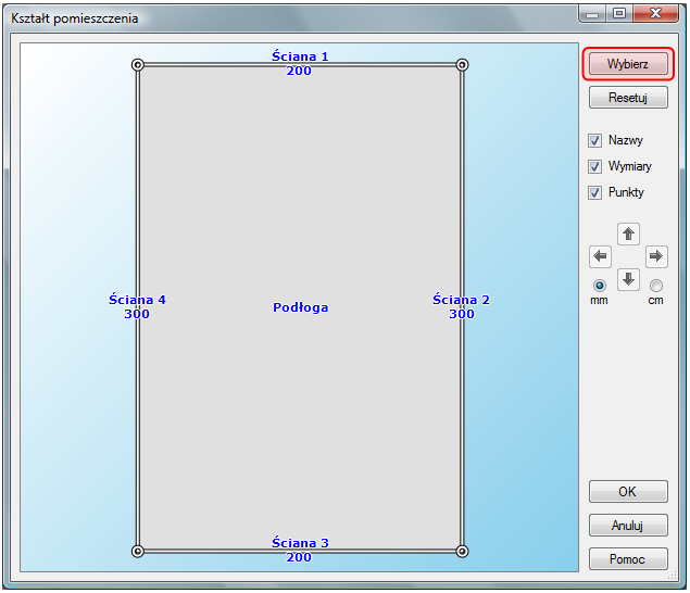 Kształt pomieszczenia