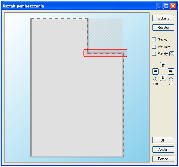 Kształt pomieszczenia