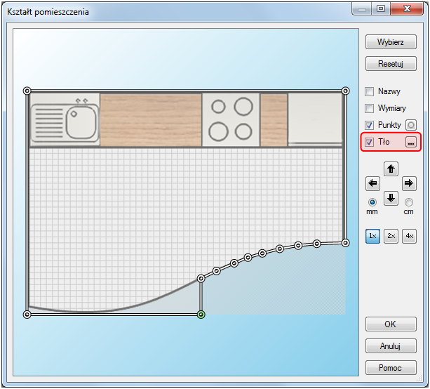 Kształt pomieszczenia