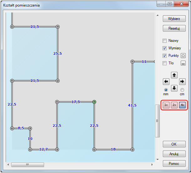 Kształt pomieszczenia