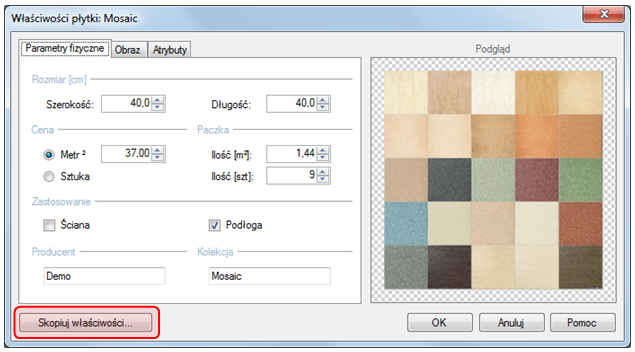 Skopiuj właściwości