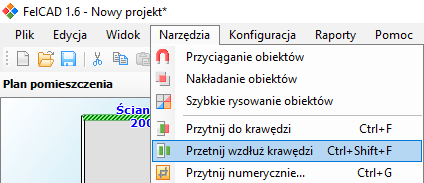 Przetnij wzdłuż krawędzi